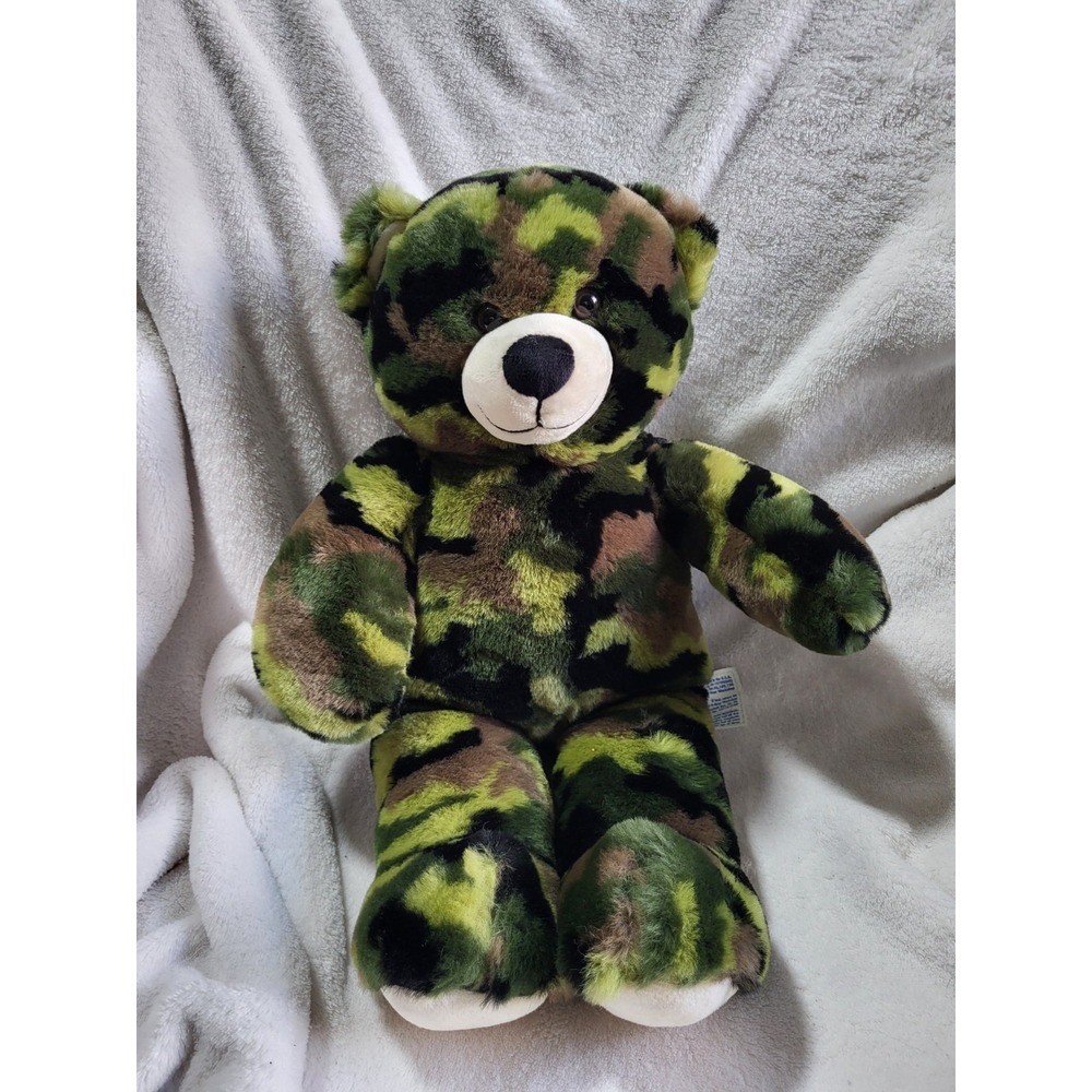 Build A Bear Green Camo 16"‎ Plush Military Army Marines 2013 BAB Camouflage